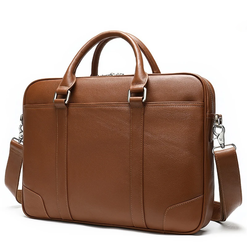 

Men's Briefcase Genuine Leather For 15inch Laptop Bag Office Bag For Men Business Briefcase Handbag Bag Male Travel Shoulder Bag