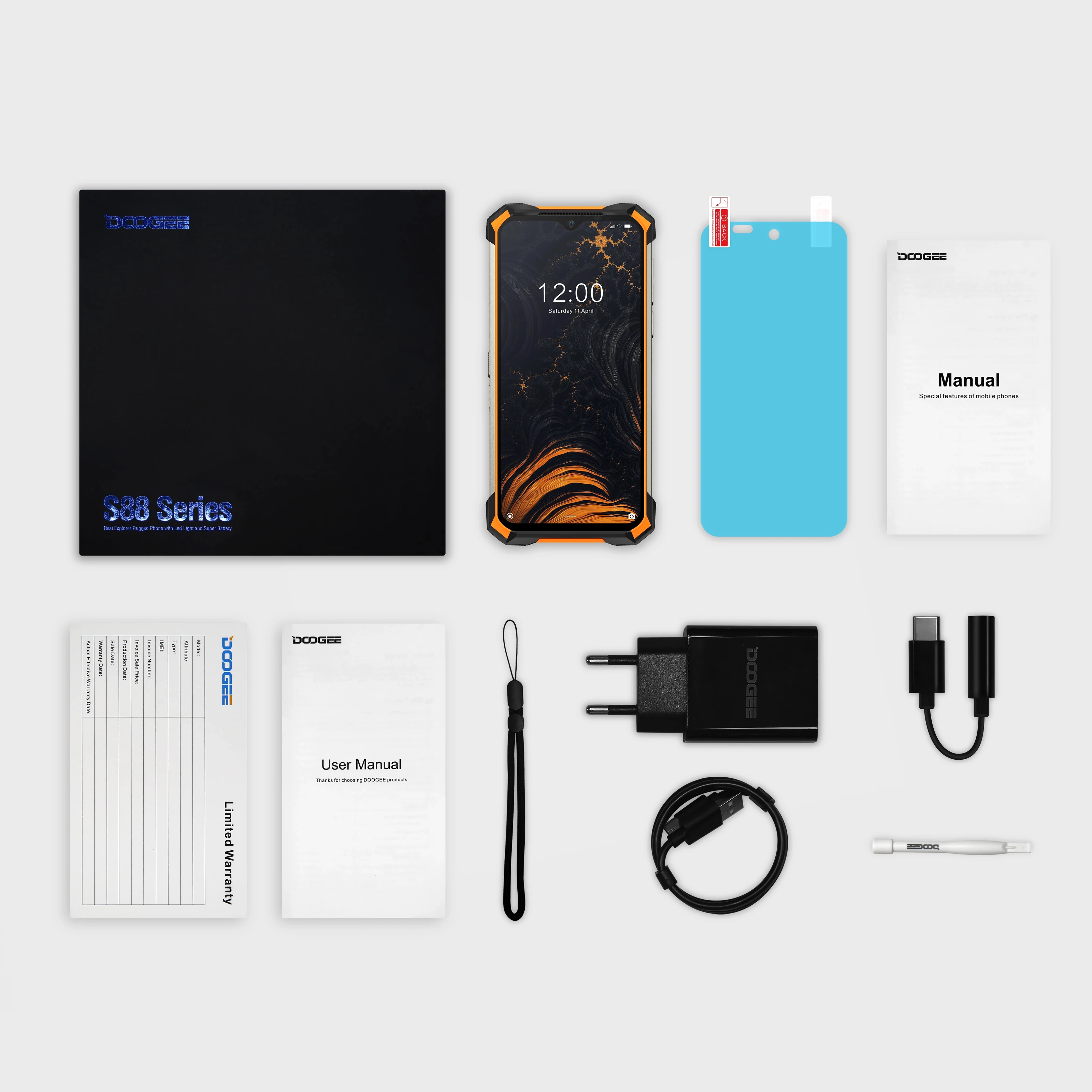 

DOOGEE S88 Plus 6.3" Global Version Mobile Phone 8+128GB 48MP Camera 10000mAh Smartphone IP68/IP69K Rugged Waterproof Cellphone