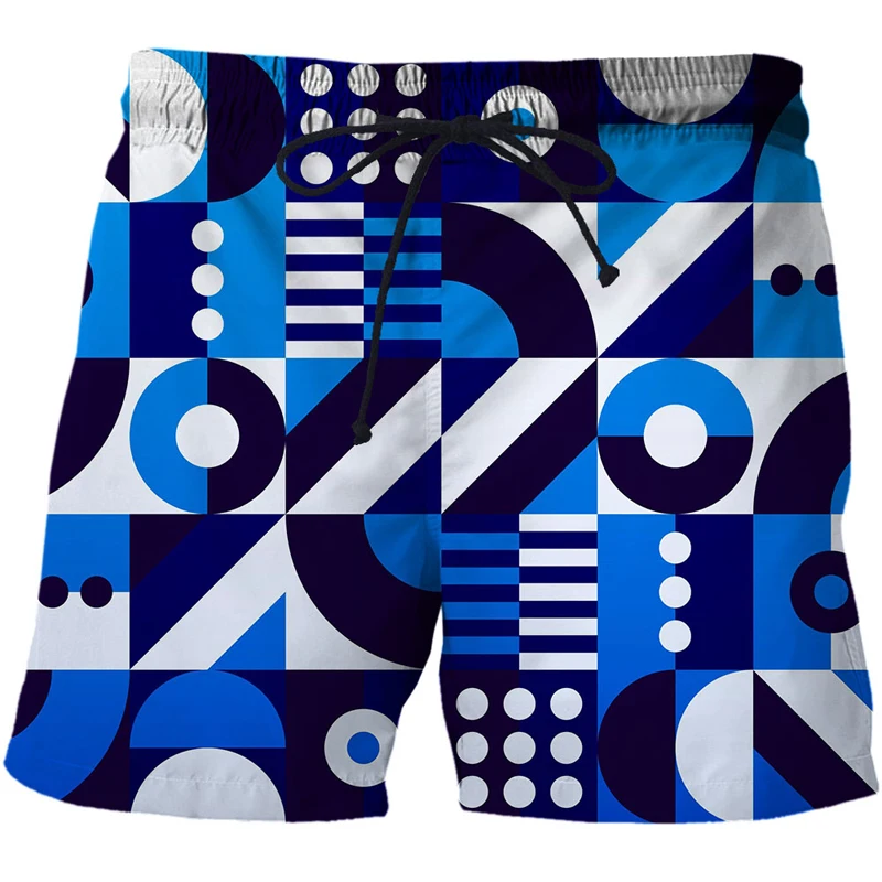 Geometric pattern Men Beach Shorts Plus Size Men Hawaii Printing Board Shorts Man 2021 Summer quick dry Bermuda Shorts