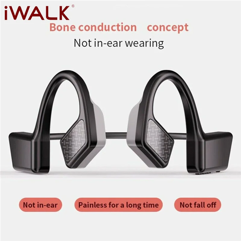 Беспроводные наушники IWALK с костной проводимостью BT 5 0 бинауральные