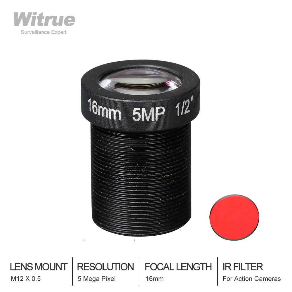 

5Megapixel Action Camera Lens 16mm M12 IR Filter 1/2 inch Long Distance View For EKEN SJCAM Xiaomi Yi Gopro Hero Sport Cameras