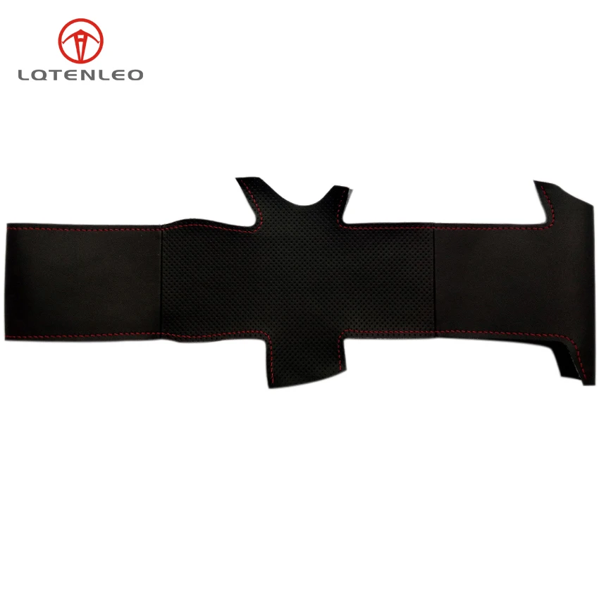 Черная искусственная кожа LQTENLEO чехол рулевого колеса автомобиля для Toyota Corolla 2004