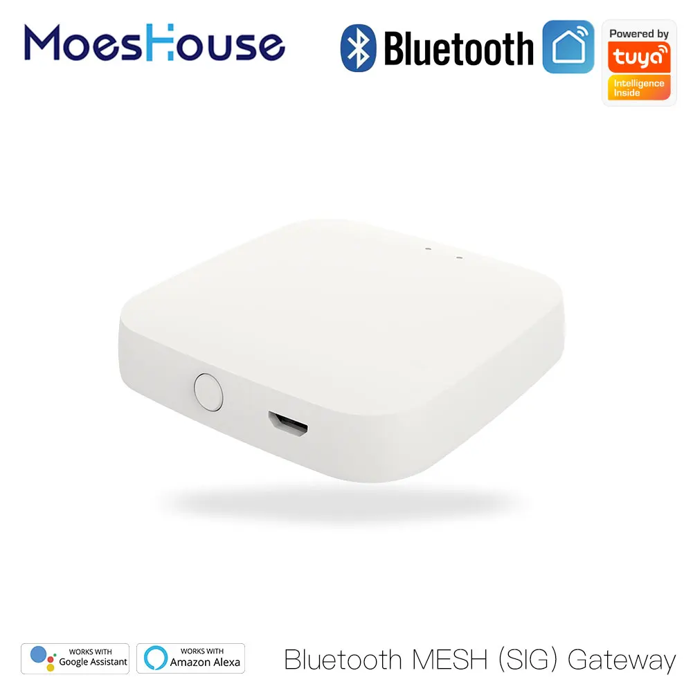 

Moeshouse Tuya Bluetooth Gateway Hub Smart SIG Mesh WiFi Smart Life APP Remote Control Work with Alexa Google Home