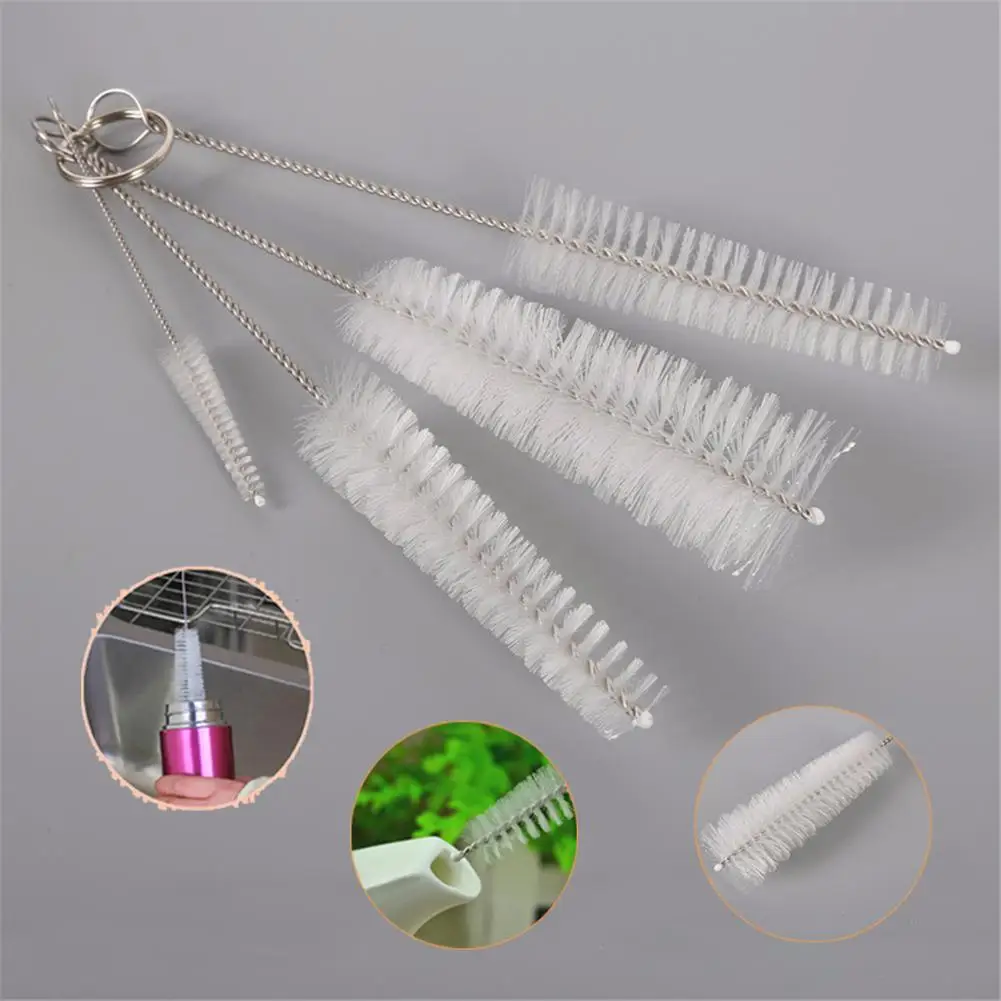 

4pcs/set Nylon Kettle Bottle Cup Brush Set Baby Bottle Nipple Brushs Cleaning Cup Brush Kit