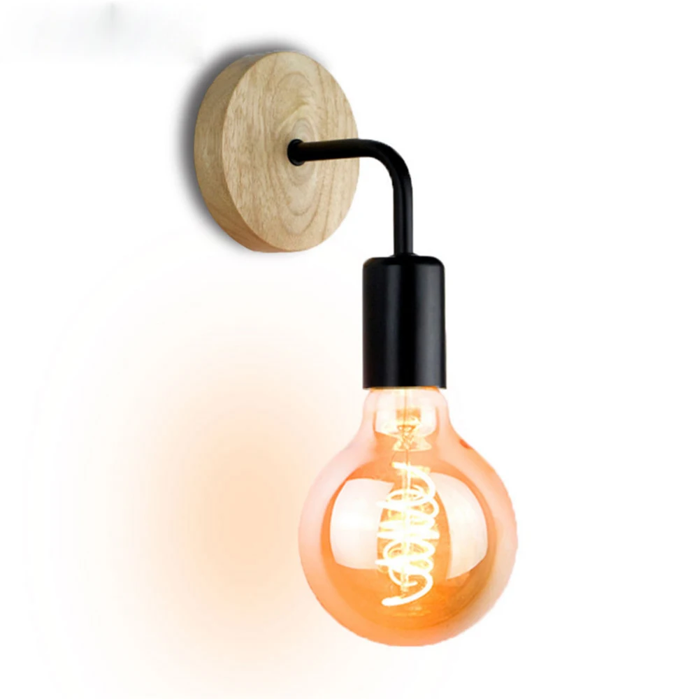 AC 85 265 в E27 деревянная настенная лампа гнездо преобразователь лампы Базовый