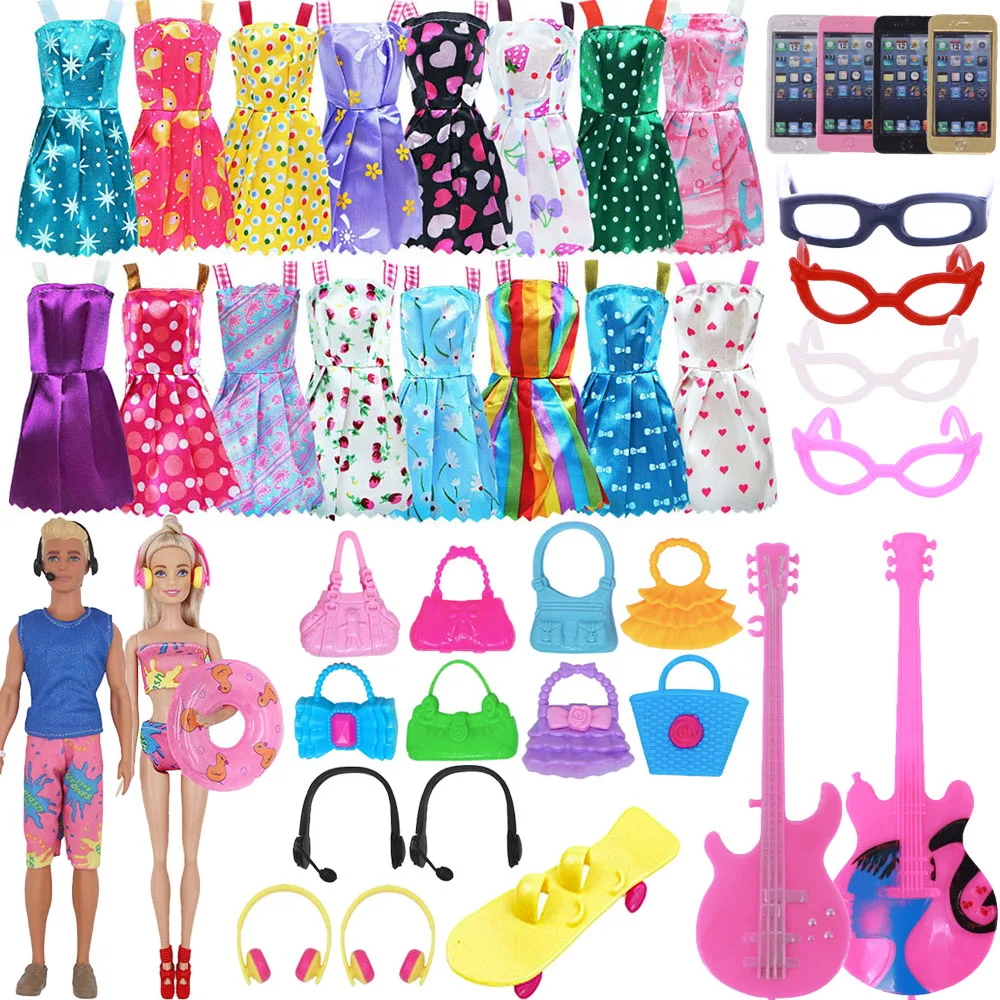 

10 Pcs Barbies Accessories Swimsuit Bag Dress Various Styles Sent Randomly Fashion Accessories Gifts For 11 Inch Barbies Dolls