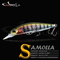 mino fishing lure floating suspending bait weights 5g 63mm minnow accesorios de pesca seabass leurre dur isca artificial baits