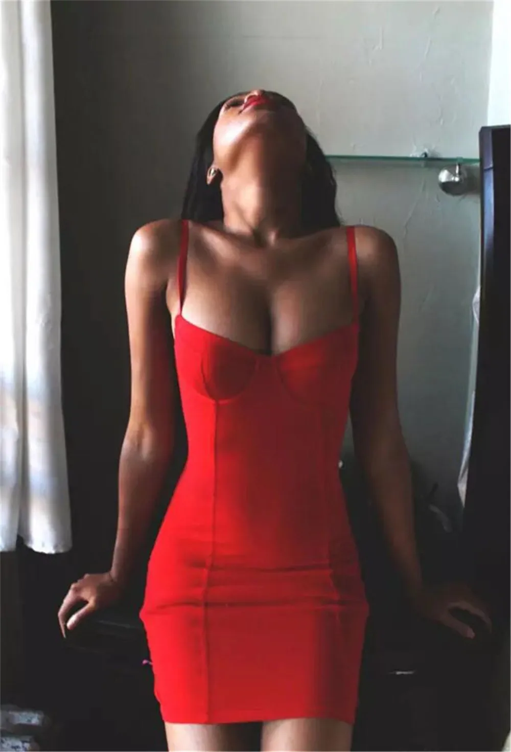 

Spring Bandage Dress 2020 High Quality Spaghetti Straps Sexy Mini Bodycon Dress Women Night Party Dress Fashion Dresses