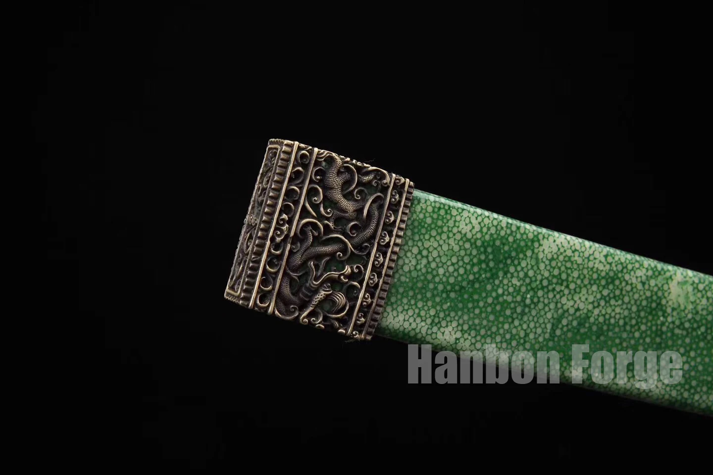 

Qing Dao Chinese Sword Folded Steel Hazuya Polish Clay Temper Blade Genuine Rayskin Scabbard