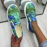 2022 spring new women fashion decor one foot flat bottom comfortable canvas shoes round head casual hot selling womens shoes