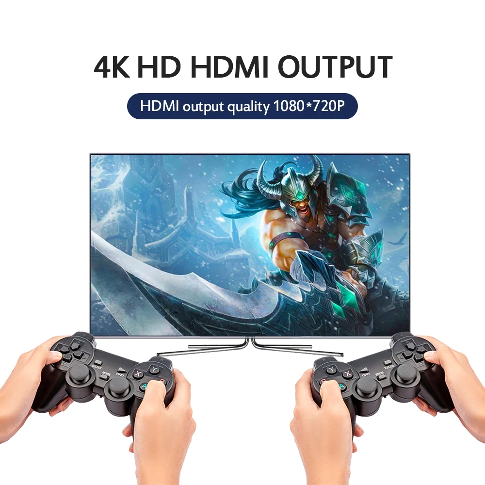 Игровая консоль X PRO HD 4K выход 800/50000 классических семейных игр в ретро стиле ТВ Два
