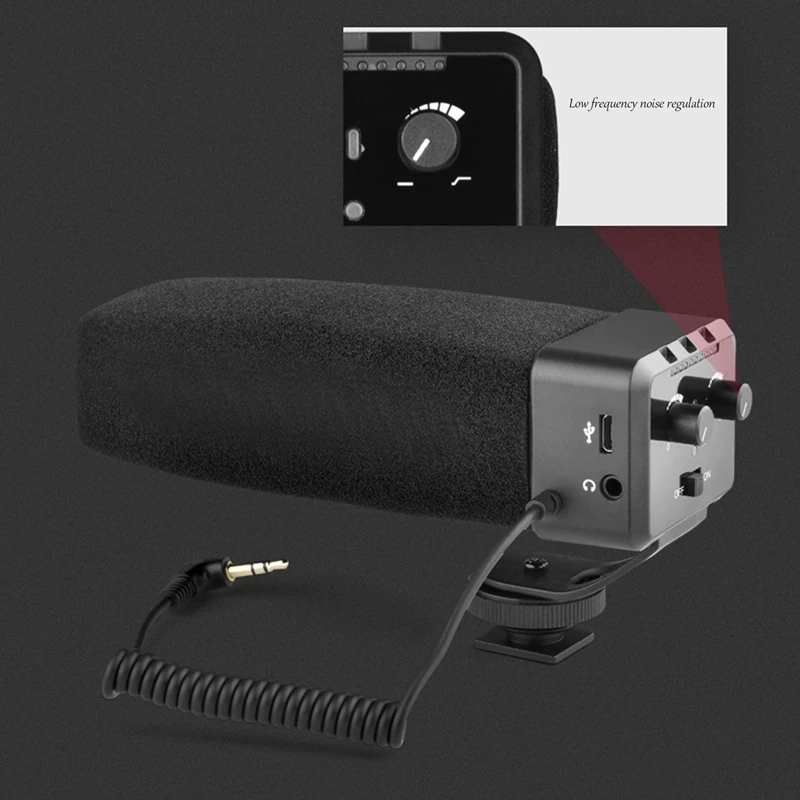 Video Recording Microphone Camcorder Smartphone Interview for Canon Sony Nikon Camera | Электроника