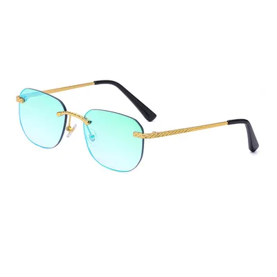 

Frameless Sunglasses For Lover Trend New Personality Metal Sunglasses Mirror European And American 2021 Leisure Comfortable