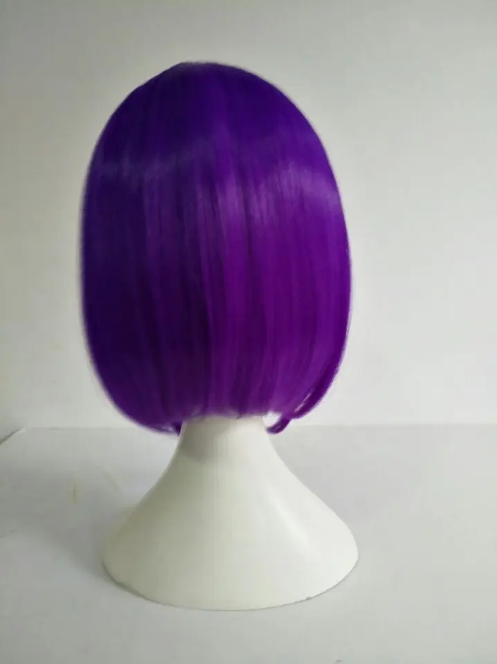 

New Loki Wig Anime Raven Cosplay Wigs 35cm Bob Purple Short Heat Resistant Synthetic Hair Perucas Cosplay Anime Cosplay