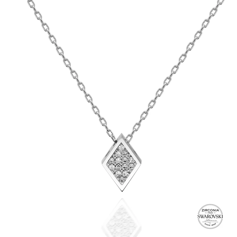 

Серебряное ожерелье Silverlina с фианитом Сваровски