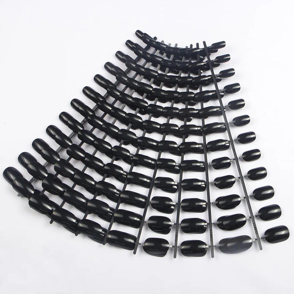 Оптовая продажа 10 комплектов круглые накладные ногти телесного цвета