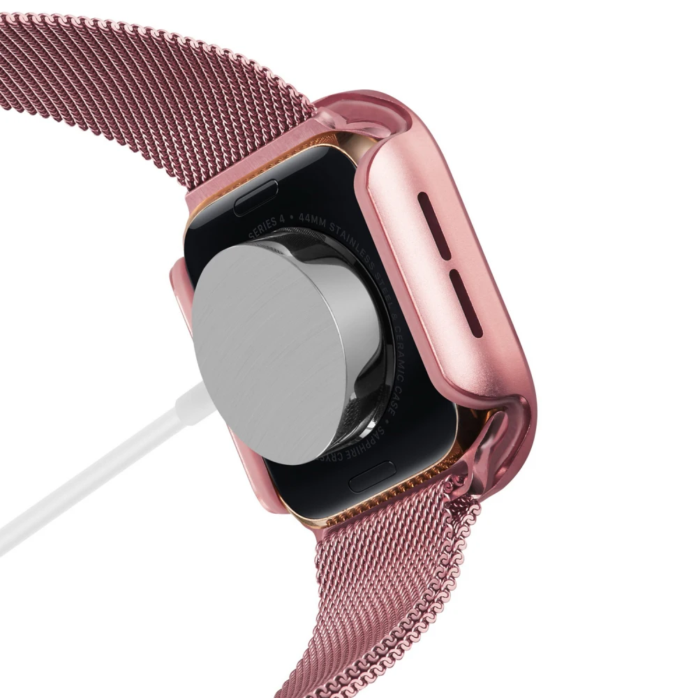 Силиконовый+ металлический чехол из алюминиевого сплава для Apple Watch 4, 5, 40 мм, 44 мм, защитный бампер для iWatch 5, 4, 40, 44 мм, корпус