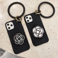 3d camellia flower makeup mirror phone case for samsung galaxy a50 a70 a10 a30 a40 a90 a51 a71 a20s a20e a10s big bracelet ring