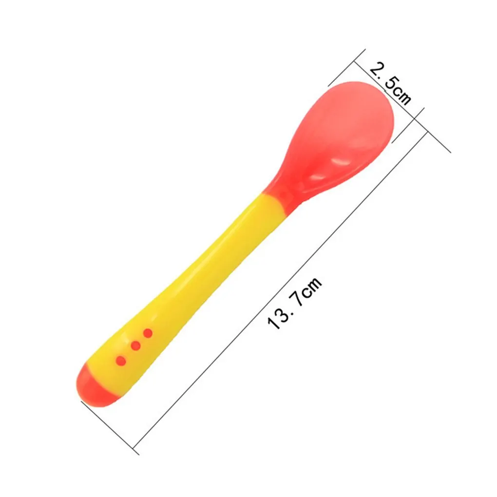 

Temperature Sensing Feeding Spoon Child Tableware Food Bowl Learning Dishes Service Plate/Tray Suction Cup Baby Dinnerware Set