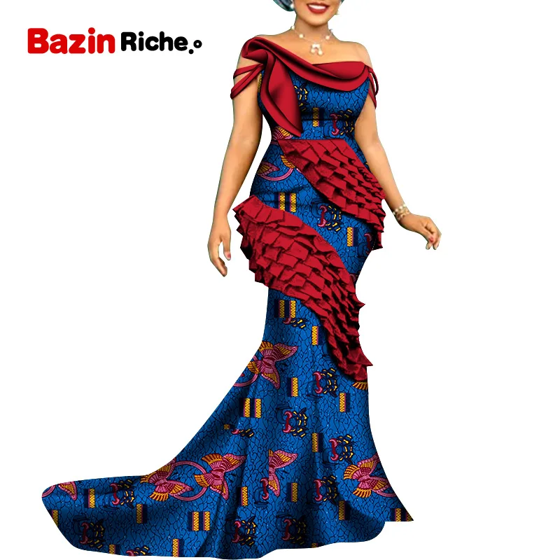 African Print Dresses Women Party WY8806