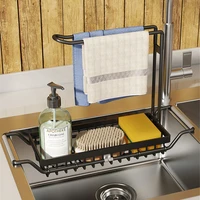sink sponge rack telescopic dish drain basket kitchen sink organizer faucet storage rack soap sponge holder kitchen accessories