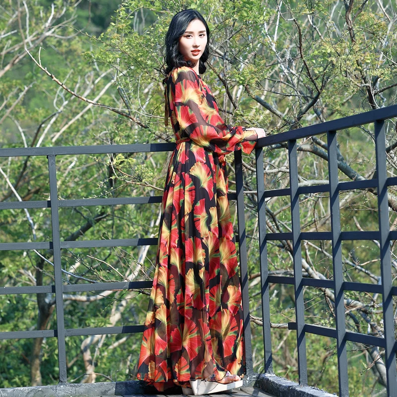 Модные подиумные платья с длинным рукавом Женские Элегантные вечерние