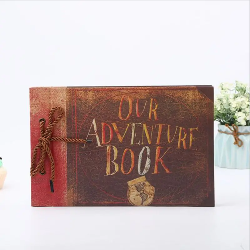 

Handmade Family Scrapbook Photo Album10-inch Rope AlbumDIY Pages Craft Papes for Wedding, Valentines, Graduated, Party Day, L