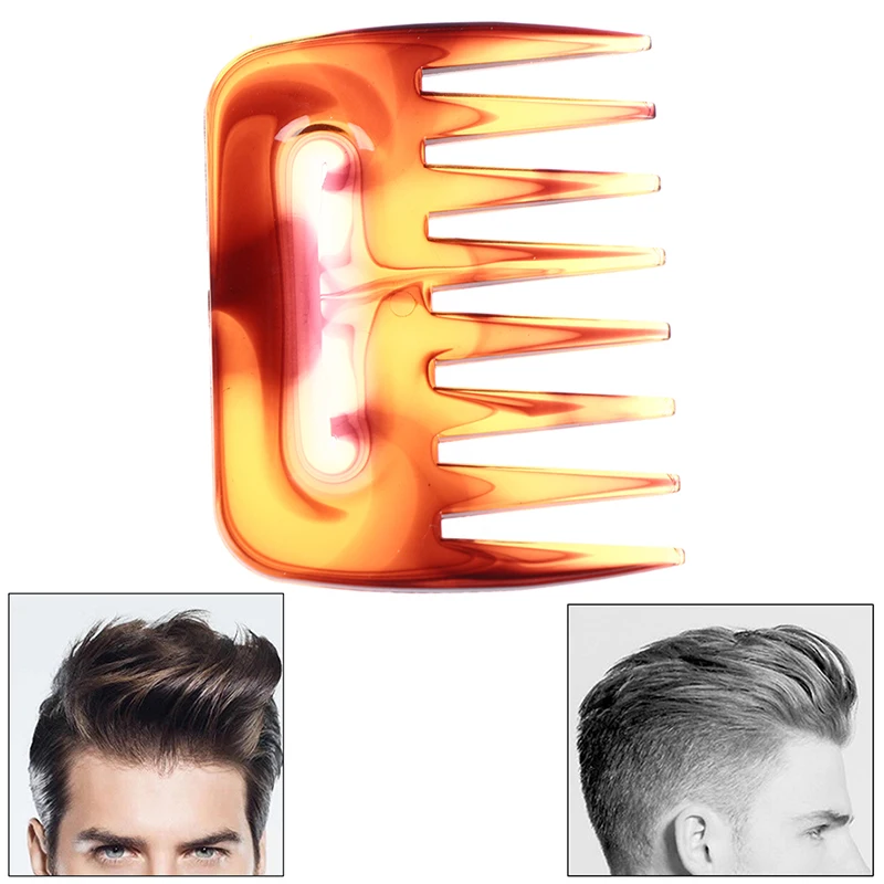 

Гребешок с редкими зубьями, расческа для волос расческа-вилка Для мужчин борода парикмахерские щетки инструмент для укладки волос Янтарный...