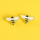 Эмалированная брошь в виде пчелы, милая мультяшная брошь в виде насекомых, для защиты одежды, рюкзака, лацкана, подарочное Ювелирное Украшение для женщин и детей