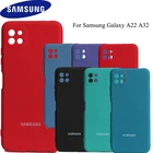 Оригинальный чехол для Samsung Galaxy A22 A32 мобильный телефон, шелковистый силиконовый чехол для Samsung a22 4G 5G a32 4G, защитная задняя крышка для камеры
