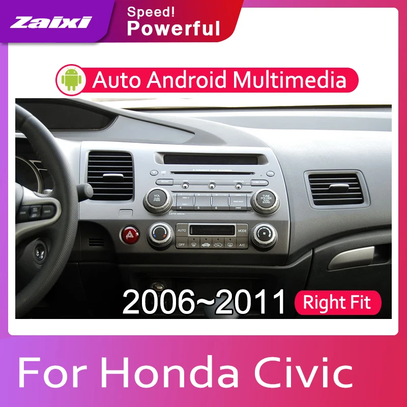 ZaiXi Android автомобильный 2 din Мультимедиа GPS навигация для Honda Civic 2006 ~ 2011 vedio стерео
