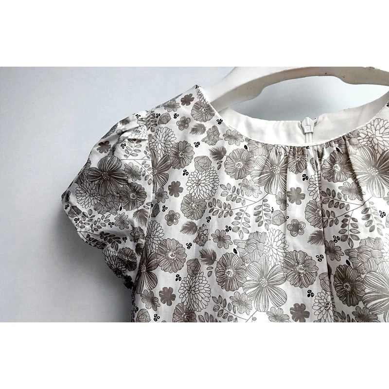 Girls dress cotton short-sleeved summer print floral girl princess dignified elegant clean children's | Детская одежда и обувь