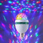 Неоновый цвет Вращающийся Диско-Шар свет E27 кристалл волшебная лампа 3 Вт цветная проекционная лампа DJ KTV бар сценическое изменение цвета атмосфера