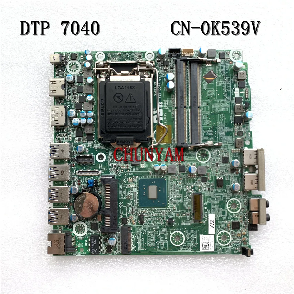 LGA1150 для Dell Optiplex 7040 MFF Серия Микро Мини настольный ПК материнская плата DDR4 CN-0K539V K539V N6NV0 главная плата.