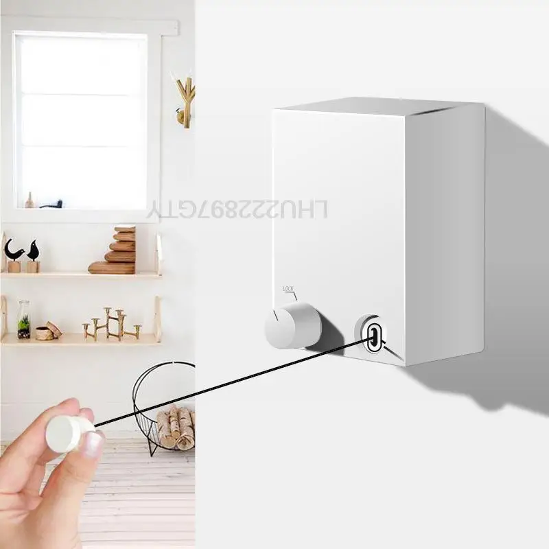 

Telescopic clothesline 4M wall-mounted bathroom laundry invisible drying rack