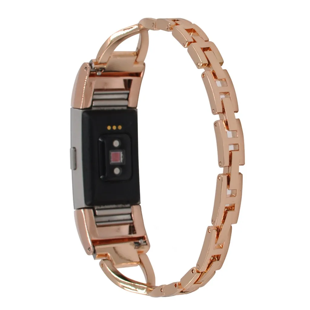 Сменные браслеты из нержавеющей стали ремешок для наручных часов Fitbit Charge 2