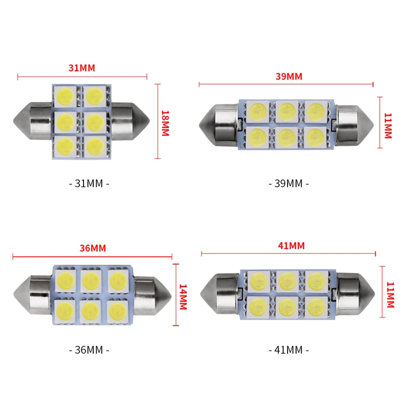 10x C5W гирлянда 5050 6 SMD светодиодный светильник футболка с принтом &quotавтомобиль&quot