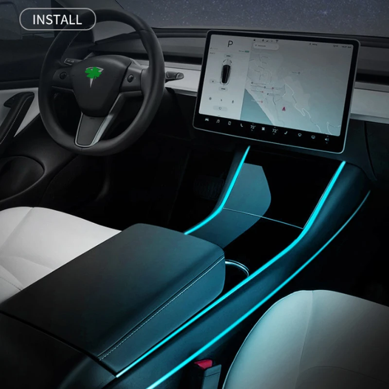 Жеребенок горения для Tesla модель 3 атмосферы светильник модификации в контроля