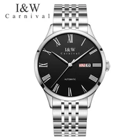 carnival brand luxury business mechanical watch man fashion calendar automatic wristwatch waterproof sapphire relogio masculino
