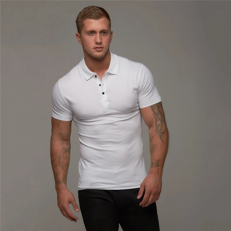 

New Brand Polo Shirt Mens Casual Fashion Breathable Cotton Polo Tshirt Men Business Short Sleeve High Quality Poloshirt Men