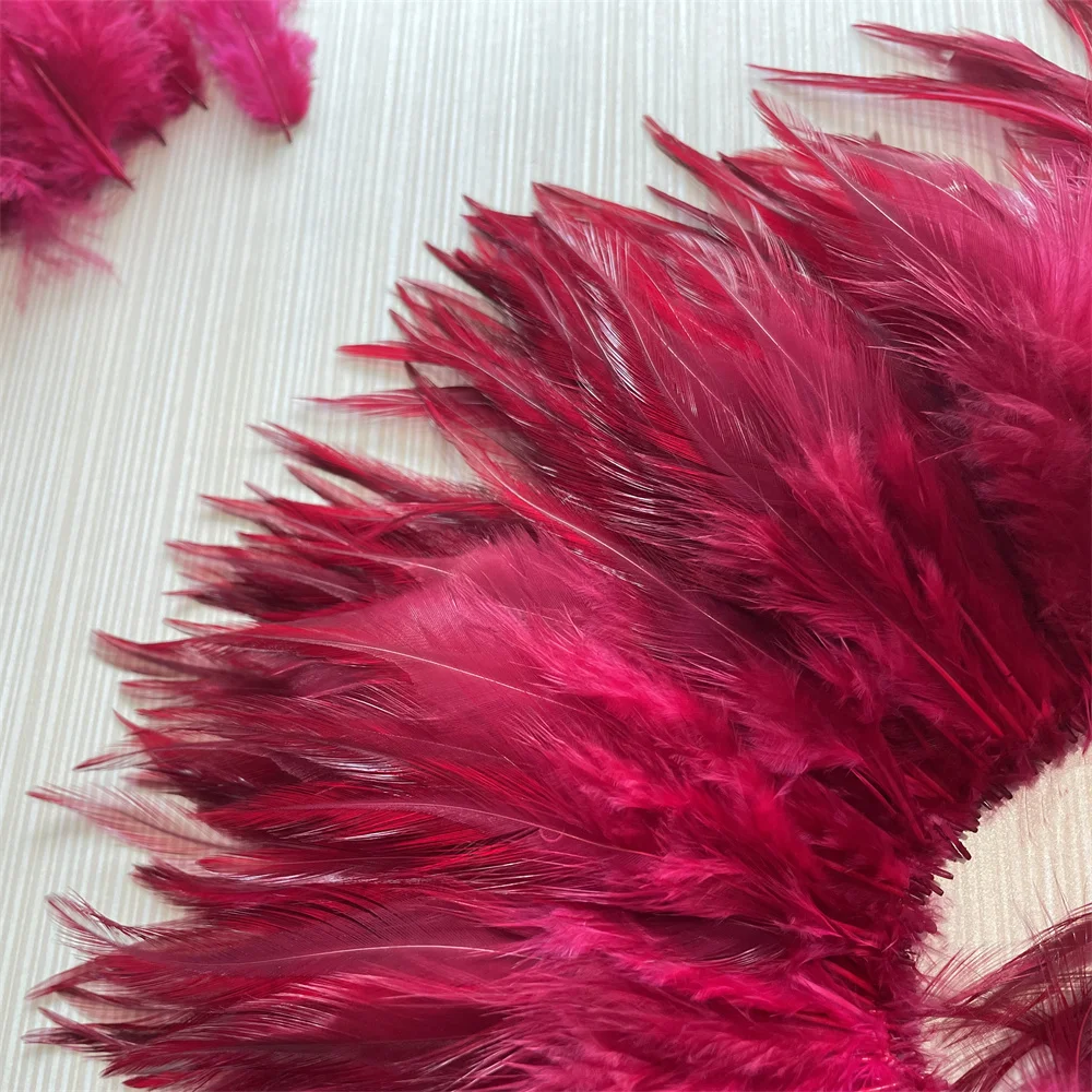 100 шт./пакет перья фазана 4-6 дюймов натуральное седло бордовые петушиные высокое