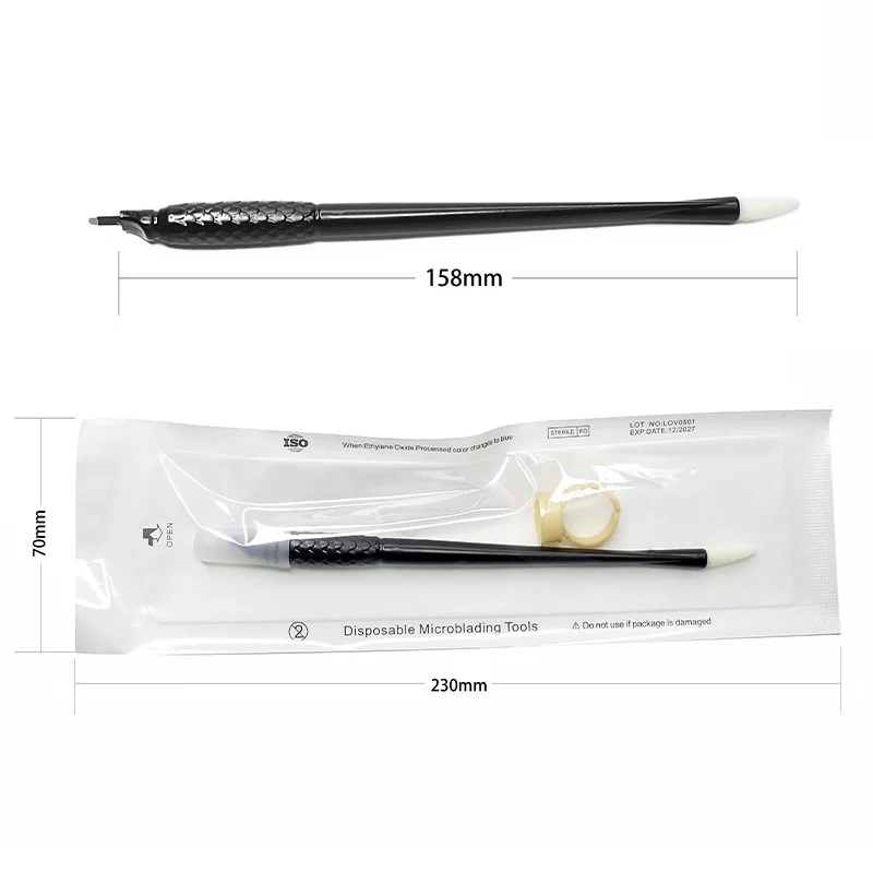 

1Pc Microblading Pen Supplies Kit for Flawless Eyebrows Premium Microblades 0.15/0.18mm Sterile Disposable Micro Brow Sharp