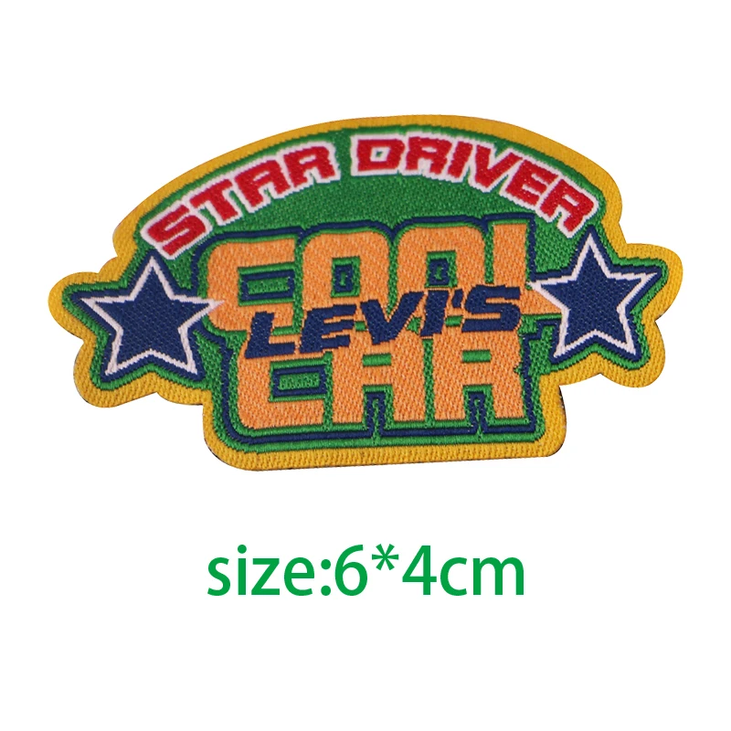 6x4cm 1pcs 1 шт. цветные английские буквы алфавита Смешанные Вышитые железные на патч для одежды значок паста для одежды мешок Брюки Шитье - Цвет: 6x4cm 1pcs