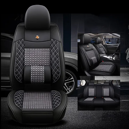 Gray No pillow Новые кожаные и шелковые автомобильные чехлы для сидений LEXUS RX270 RX350 RX450h RX300 RX330 RX400h RX200 NX200 NX300 NX300h автокресла Стайлинг - Название цвета: Gray No pillow