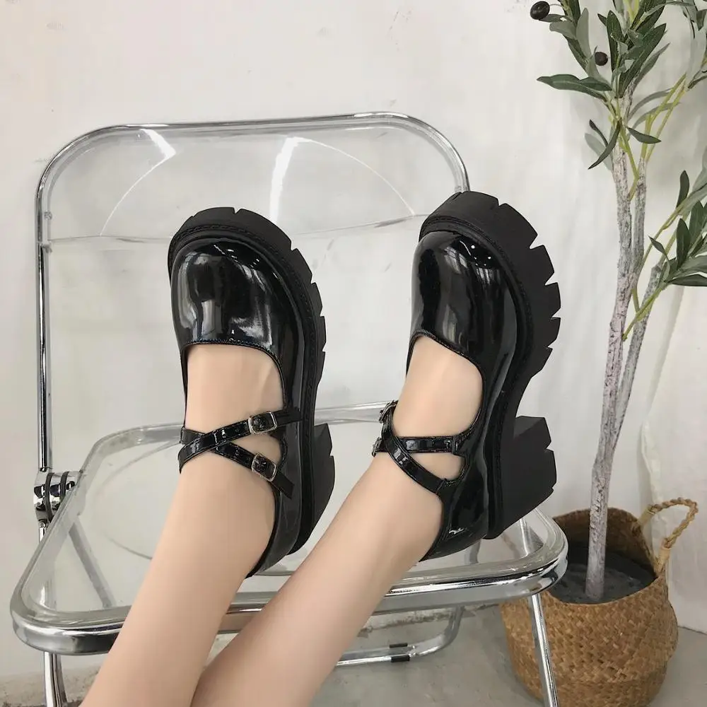 

Ship in Spain women shoes models Mary Jane shoes women's Japanese high heels retro platform shoes women femmes chaussures lolita