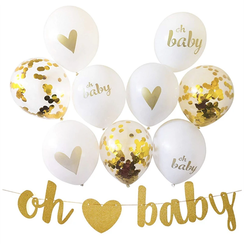 10 шт. латексный воздушный шар для мальчиков или девочек с буквенным принтом