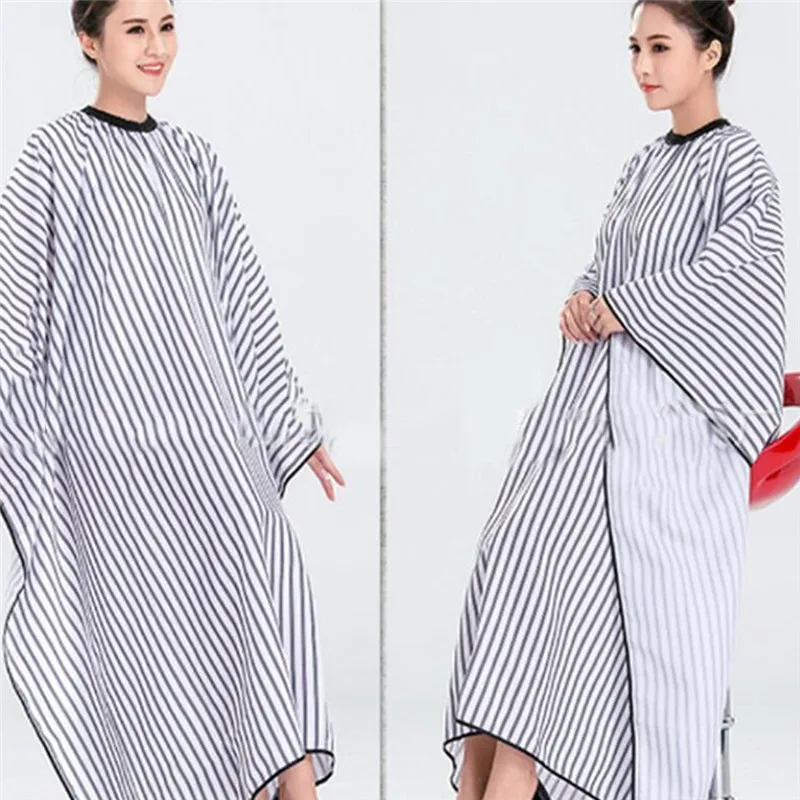 Модная полосатая ткань для стрижки волос Парикмахерская накидка фартук стрижка