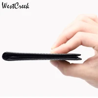 westcreek brand rfid carbon fiber pattern mens card holder ultra thin leisure driving license card purse
