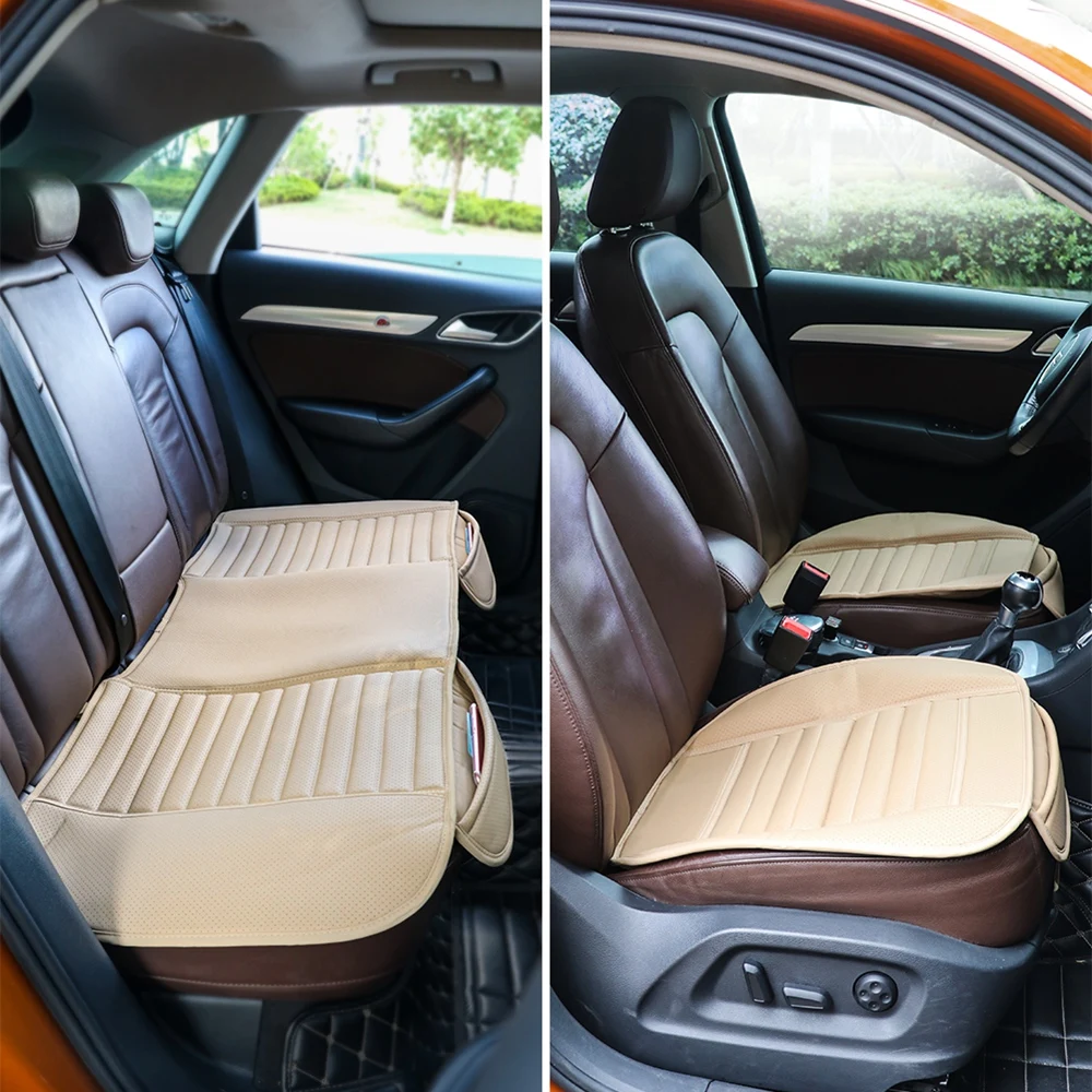 

Car Seat Covers Cushion PU Leather Rear Car Seat Protector for Year Round Use Auto Interior Accessories Mat Protector Backrest