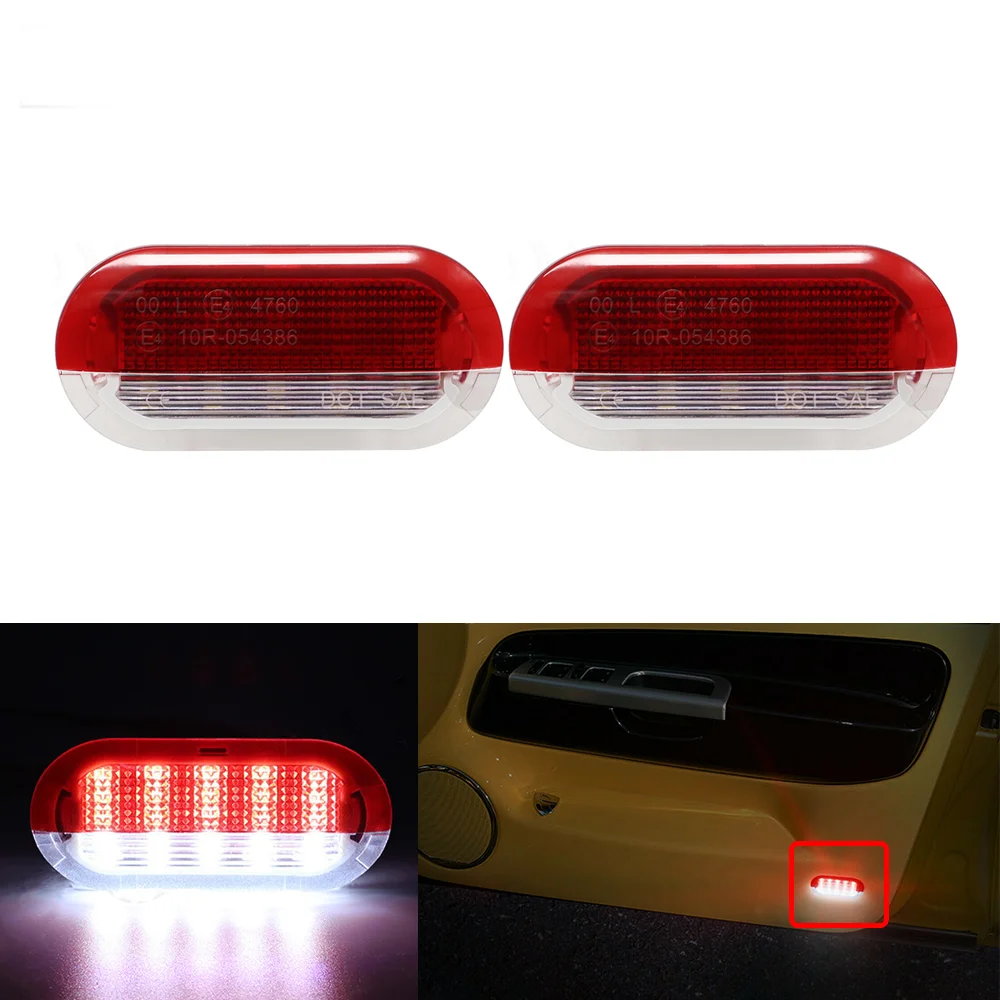

2pcs White LED Door Courtesy Light Welcome Lamp For VW Golf 4 Beetle Cabrio Polo Sharan Vento Touran Skoda Octavia Seat
